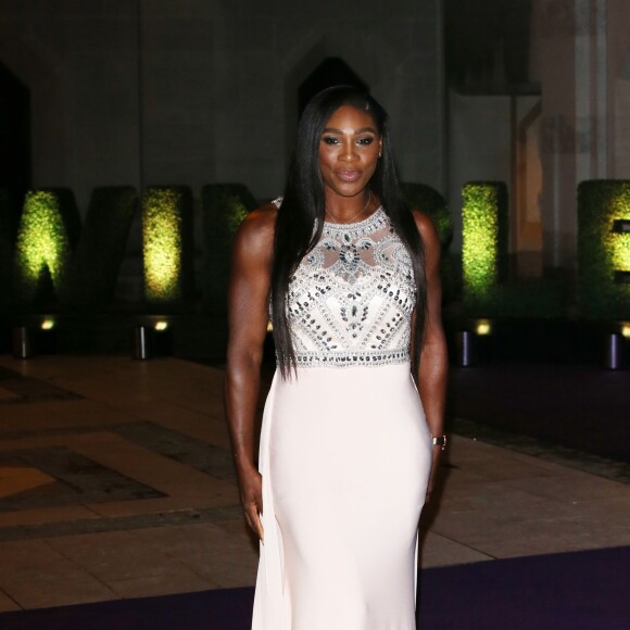 Serena Williams lors du Dîner des Champions de Wimbledon au Guidlhall de la Cité de Londres, le 12 juillet 2015