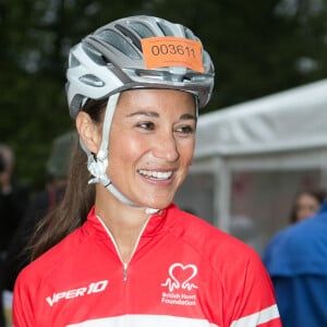 Pippa Middleton le 21 juin 2015 lors d'une course cycliste caritative entre Londres et Brighton qu'elle disputait au profit de la British Heart Foundation