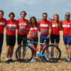 Pippa Middleton le 21 juin 2015 lors d'une course cycliste caritative entre Londres et Brighton qu'elle disputait au profit de la British Heart Foundation