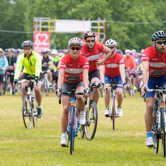 Pippa Middleton le 21 juin 2015 lors d'une course cycliste caritative entre Londres et Brighton qu'elle disputait au profit de la British Heart Foundation