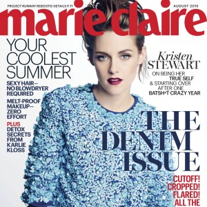Kristen Stewart pose en couverture du numéro d'aout 2015 du magazine Marie Claire USA. Pour la première fois, l'actrice parle de sa liaison avec le réalisateur Rypert Sanders et du traumatisme qu'elle a ressenti après le scandale.