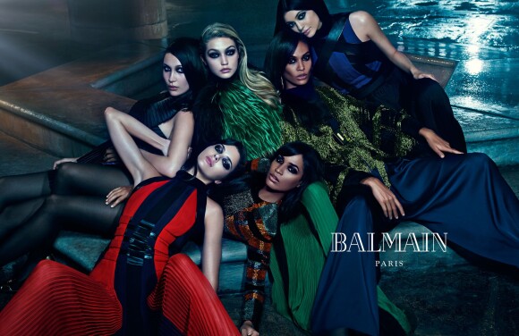 Campagne Balmain automne/hiver 2015-2016 (Joan et Erika Smalls, Kendall et Kylie Jenner, Bella et Gigi Hadid)