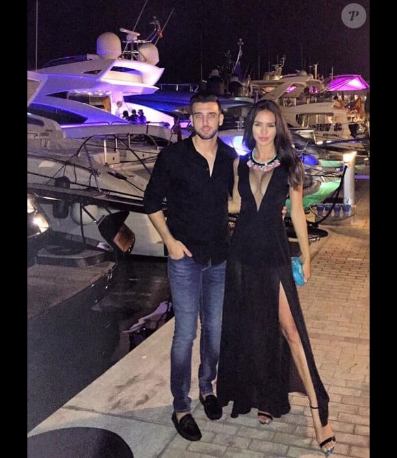 Aymeric Bonnery et Leila Ben Khalifa à Ibiza, le 16 juillet 2015.