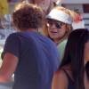 L'actrice Lindsay Lohan passe ses vacances à Mykonos en Grèce le 20 juillet 2015. 