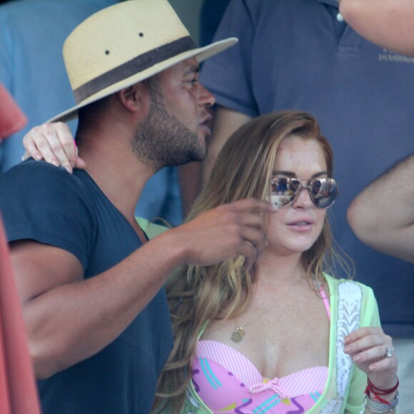 L'actrice Lindsay Lohan passe ses vacances à Mykonos en Grèce le 20 juillet 2015. 