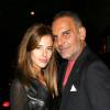 Christian Audigier et son épouse Nathalie Sorensen devant la boite de nuit "Bootsy Bellows" à West Hollywood, le 6 octobre 2013