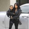 Kim Kardashian et sa fille North West - Kim et Kourtney Kardashian emmènent leurs filles North West et Penelope à la danse à Tarzan le 21 mai 2015.  
