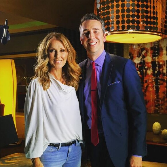 Céline Dion et Joe Fryer de l'émission NBC Nightly News, le 18 juillet 2015