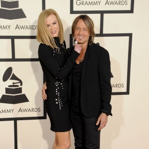 Nicole Kidman et son mari Keith Urban - Arrivées à la 57e soirée annuelle des Grammy Awards au Staples Center à Los Angeles, le 8 février 2015.