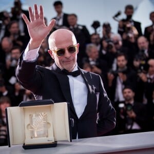 Jacques Audiard (Palme d'Or pour le film "Dheepan") - Photocall de la remise des palmes du 68e Festival du film de Cannes, le 24 mai 2014. 