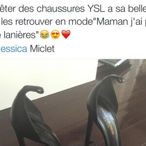 Ayem Nour prête ses chaussures à sa belle-fille. Juillet 2015.