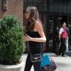 Nicole Trunfio quitte l'hôtel The Bowery à New York. Le 23 juillet 2015.