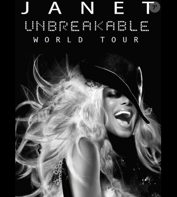 Affiche de la prochaine tournée Unbreakable World Tour de Janet Jackson