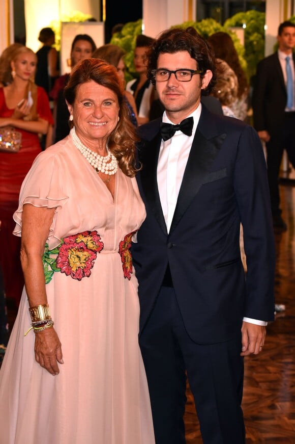Catherine Pastor et son fils Jean-Baptiste - 67 ème Gala de la Croix-Rouge Monégasque (Bal de la Croix-Rouge) à Monaco le 25 juillet 2015