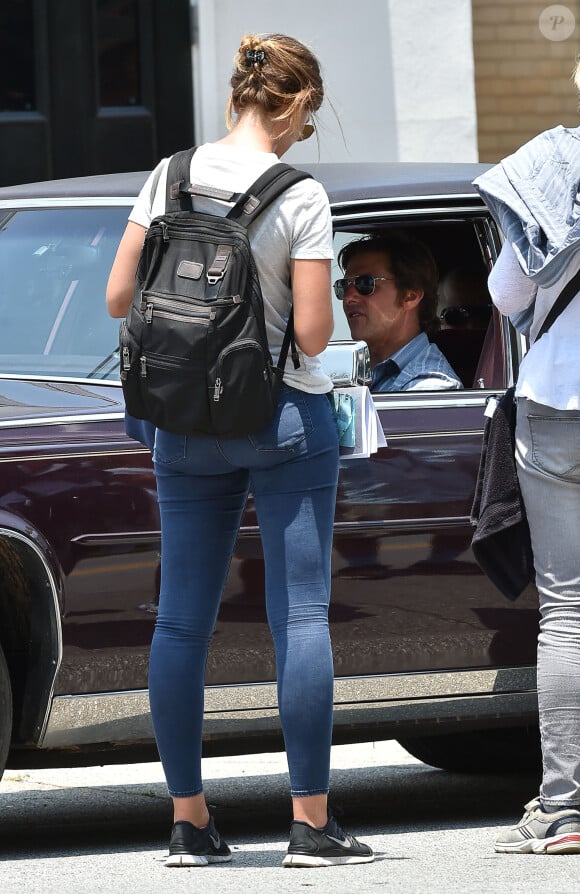 Tom Cruise sur le tournage du film "Mena" à Madison en Georgie, le 29 juin 2015.