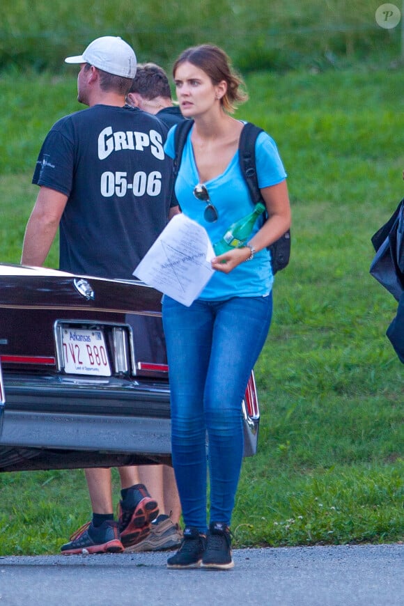 Emily Thomas, l'assistante de Tom Cruise, sur le tournage de Mena à Jasper, le 4 juin 2015.