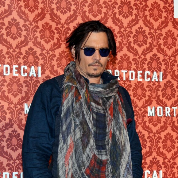 Johnny Depp lors du photocall du film "Charlie Mortdecai" à Berlin le 18 janvier 2015.