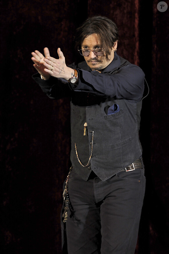 Johnny Depp - Avant-première du film "Charlie Mortdecai" à Berlin, le 18 janvier 2015.