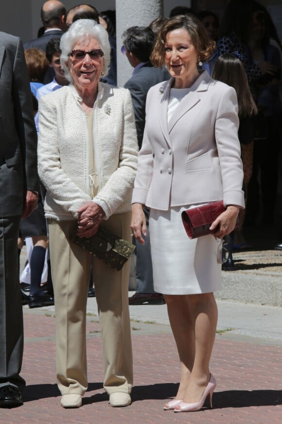 Menchu Alvarez del Valle et Paloma Rocasolano lors de la communion de la princesse Leonor à Madrid le 20 mai 2015.