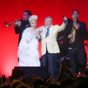 Lady Gaga et Tony Bennett à l'Umbria Jazz Festival à Pérouse. Le 15 juillet 2015.