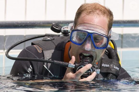 Le prince William participait le 9 juillet 2014 à Londres à un entraînement de plongée avec le British Sub-Aqua Club (BSAC), dont il a pris la présidence, succédant à son père le prince Charles. Sa passion pour la plongée, son épouse Kate, qui a obtenu la certification niveau 2, la partage.
