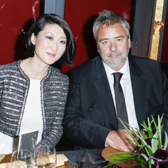 Fleur Pellerin et Luc Besson - Dîner au Fouquet's lors de la 40e cérémonie des César à Paris le 20 février 2015.