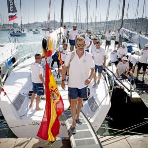 Le roi Felipe VI d'Espagne a participé à la 34e Copa del Rey le 5 août 2015 à Palma de Majorque, quelques heures avant la grande réception organisée au palais royal de la Almudaina.