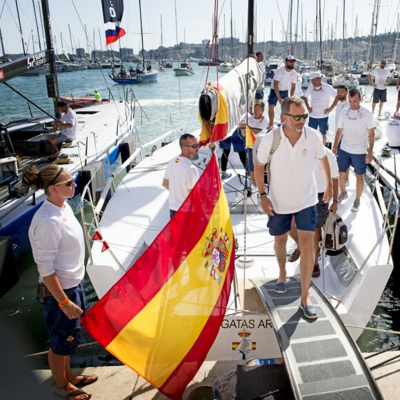 Le roi Felipe VI d'Espagne a participé à la 34e Copa del Rey le 5 août 2015 à Palma de Majorque, quelques heures avant la grande réception organisée au palais royal de la Almudaina.