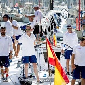 Le roi Felipe VI d'Espagne a participé à la 34e Copa del Rey le 5 août 2015 à Palma de Majorque, quelques heures avant la grande réception organisée au palais royal de la Almudaina.