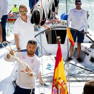 Le roi Felipe VI d'Espagne a participé à la 34e Copa del Rey le 5 août 2015 à Palma de Majorque, quelques heures avant la grande réception organisée au palais royal de la Almudaina.