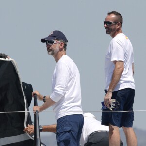 Le roi Felipe VI d'Espagne a participé à la 34e Copa del Rey le 5 août 2015 à Palma de Majorque, quelques heures avant la grande réception organisée au palais royal de la Almudaina.