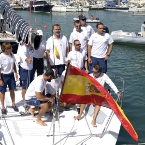 Le roi Felipe VI d'Espagne a participé à la 34e Copa del Rey le 5 août 2015 à Palma de Majorque, quelques heures avant la grande réception organisée au palais royal de la Almudaina.
