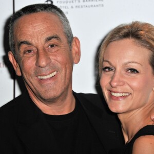 Thierry Ardisson et sa femme Audrey Crespo-Mara, à Paris en janvier 2013.