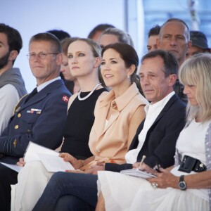 La princesse Mary de Danemark présidait le 7 août 2015 le défilé et la remise de prix du Designers' Nest lors de la Fashion Week d'été de Copenhague.