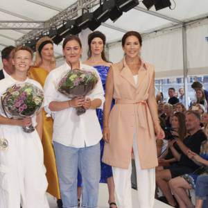 La princesse Mary de Danemark présidait le 7 août 2015 le défilé et la remise de prix du Designers' Nest lors de la Fashion Week d'été de Copenhague.