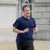 David Cameron de retour d'un footing le 6 juillet 2015 aux abords du 21 Downing Street.