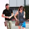 Jennifer Carpenter et son fiancé Seth Avett dans les rues de West Hollywood, Los Angeles, le 26 juin 2014