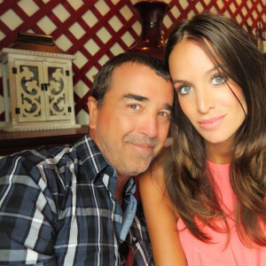 Arnaud Lagardère et son épouse Jade Foret, en vacances à Southampton, dans l'état de New-York aux Etats-Unis, en août 2015.