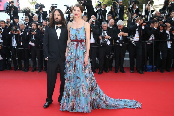 Alessandro Michele (directeur artistique de Gucci) et Charlotte Casiraghi - Montée des marches du film "Carol" lors du 68 ème Festival International du Film de Cannes, à Cannes le 17 mai 2015.