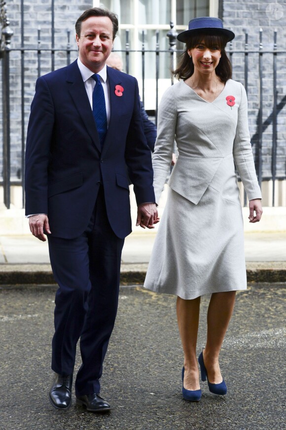 David et Samantha Cameron à Londres, le 25 avril 2015.