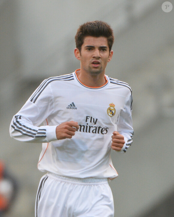 Enzo Zidane, durant le match entre le PSG et le Real Madrid en quart de finale la Youth League le 11 mars 2014 à Paris