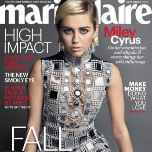 Retrouvez l'intégralité de l'interview de Miley Cyrus dans le magazine Marie Claire, en kiosques le 18 août 2015.