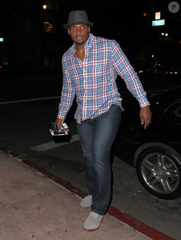 Michael Sam arrive à l'after party de la finale de "Dancing With The Stars" au restaurant "Beso" à Hollywood, le 19 mai 2015