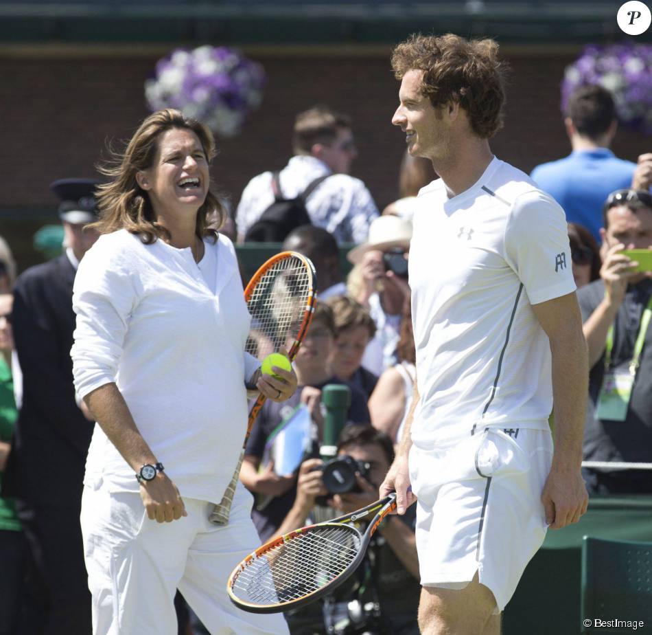 amelie mauresmo enceinte et andy murray a wimbledon a londres le 9 juillet 2015 la championne francaise a accouche le 16 aout 2015 de son premier enfant purepeople