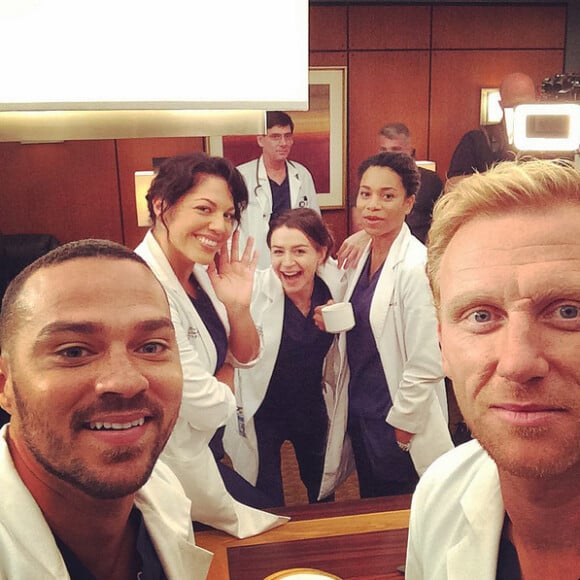 Les acteurs de Grey's Anatomy sur le tournage de la saison 12.