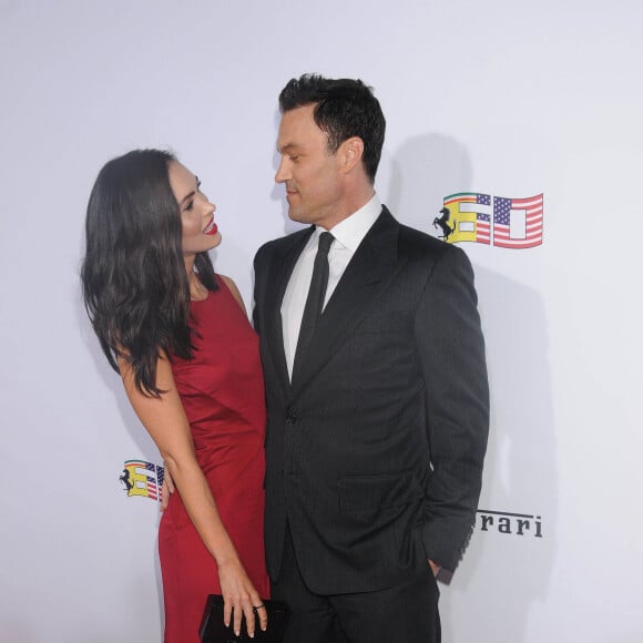 Megan Fox et son mari Brian Austin Green - Soirée pour célébrer les 60 ans de la marque Ferrari aux Etats-Unis, à Beverly Hills, le 11 octobre 2014.  