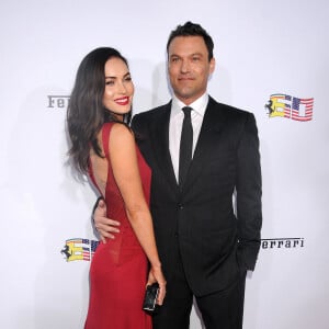 Megan Fox et son mari Brian Austin Green - Soirée pour célébrer les 60 ans de la marque Ferrari aux Etats-Unis, à Beverly Hills, le 11 octobre 2014 