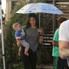 Exclusif - Megan Fox et son mari Brian Austin Green et leur fils se promènent à Los Angeles Le 26 septembre 2014 