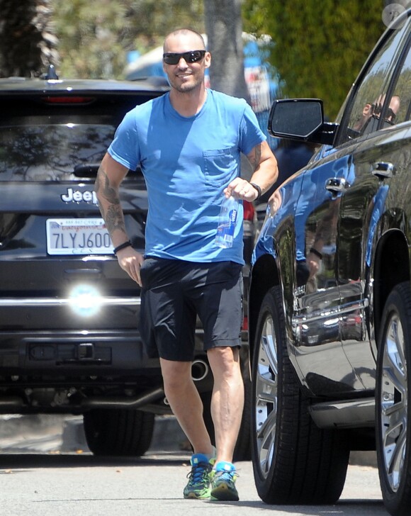 Brian Austin Green à la sortie de son cours de gym à Los Angeles, le 3 août 2015.  