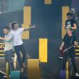 Exclusif - Les membres de One Direction concert en Suède, le 23 juin 2015.
